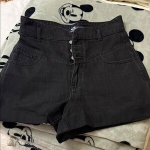 Hollister High-Waisted Black Shorts